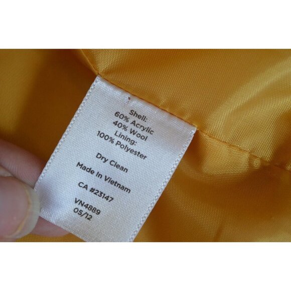 Talbots Plush Twill Jacket in English Mustard Womens Size 8 Petite Preppy Casual - Picture 7 of 10